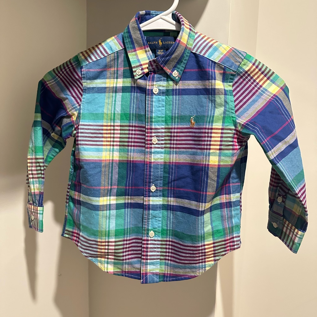 Checkered Pattern Button Up